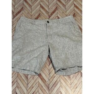 Goodfellow & Co Linden Short Men's Size 34 Grey Linen‎ Blend Flat Front